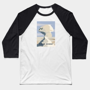 White desert - Egypt Retro travel poster Baseball T-Shirt